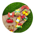 100pcs Kawaii Flat Back Resin Christmas Charms Cartoon Flatback Elk Candy Cane Cabochons for Bows DIY Scrapbooking Accessories