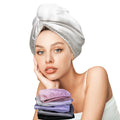 Custom Fast Drying Hair Towel Absorbent Hair Turban Microfiber Hair Drying Shower Spa Turban Towels Wrap