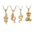 Stainless Steel Cobra Python Snake Pendant Necklace for Men Vintage Gothic Jewelry Snake Accessories Chains Necklace Hip Hop