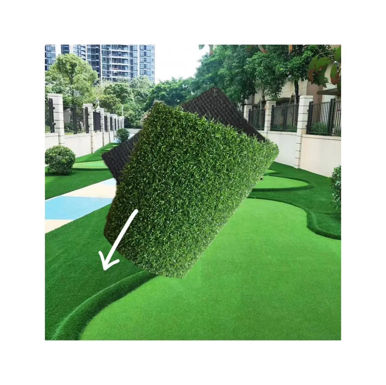 Mini Indoor Golf Turf Green Grass Mat 15mm Eco-Friendly Landscaping Artificial Grass for Outdoor Golf