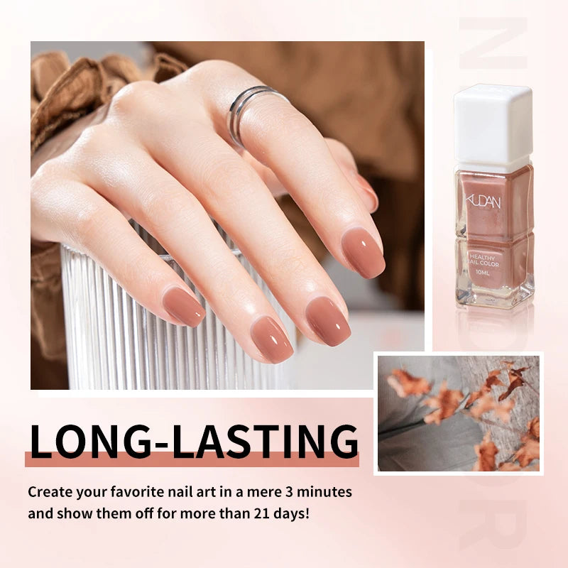 Kudan 10ml Light Fragrance Nail Polish No Bake Quick Drying Water Based Peelable Product Cross Border Best Seller with 40 Colors