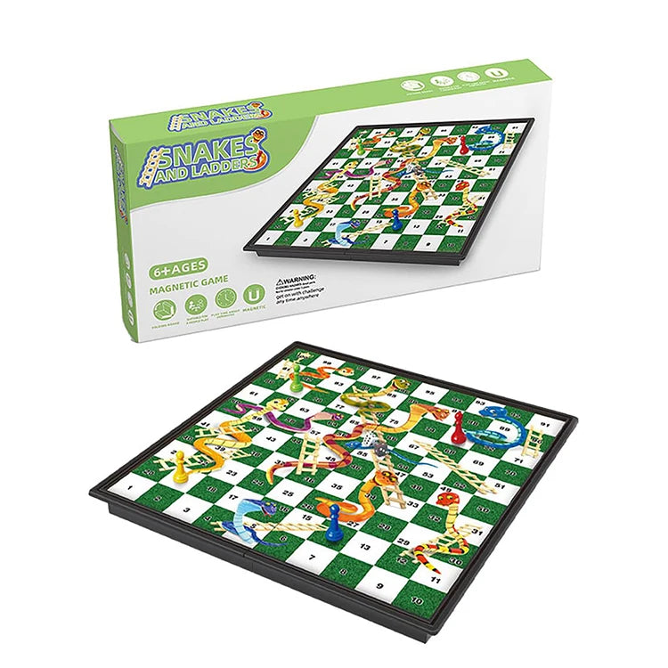 Snake Ladder Magnetic Board Game Educational Toys for Beginner Boys Girls Kids Adults Gifts