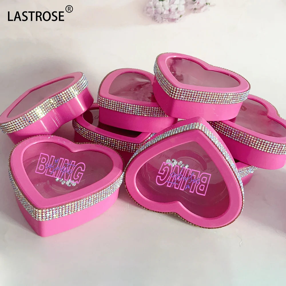 OEM Heart Shaped Lash Box Package Cheap  Luxury Lash Boxes with Private Label