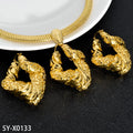 New Design Necklace Earrings Pendant 14K Gold Plated Jewelry Sets for Women