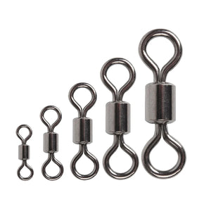 DORISEA 100pcs Per Bag 14#-3/0 Barrel Swivel Fishing Connector Carp Fishing Accessories with Snaps Type Swivel Snap Hook