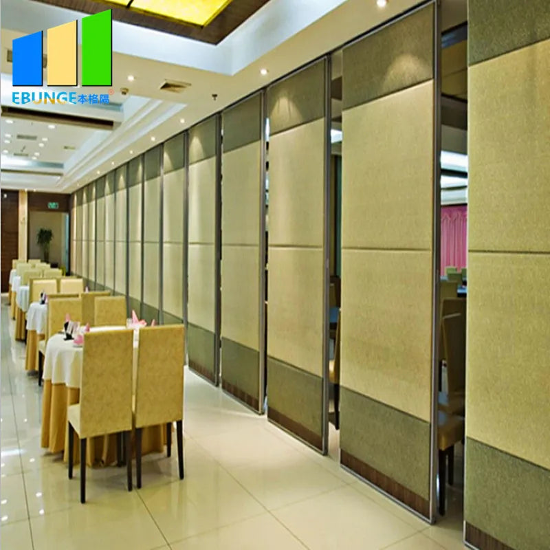 Medical Clinic Hospital School Folding Fabric Acoustic Fireproof Partition Wall Sliding Operable Indoor Warehouse Kitchen