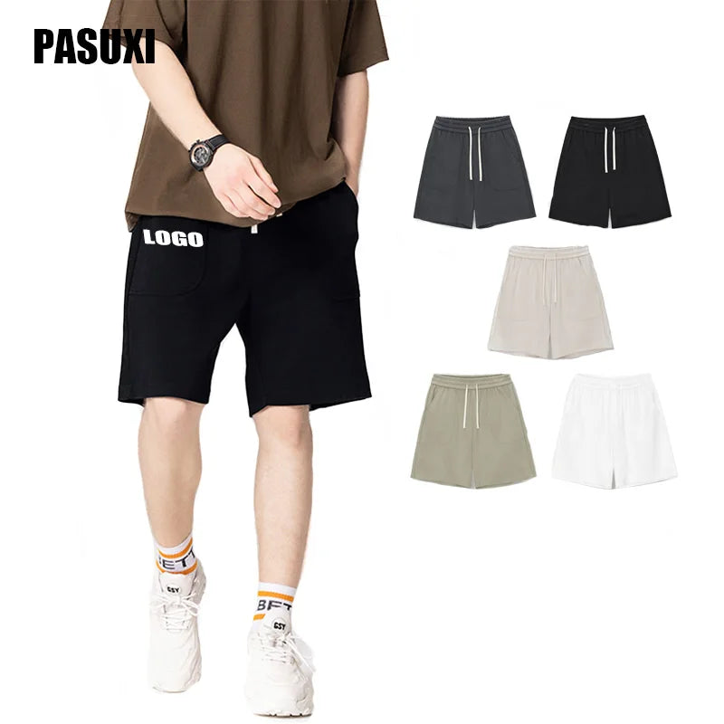 PASUXI Custom Mens Clothing 2026 Summer Pocket Design Solid Color Jogger Shorts Sports Casual Pants for Men