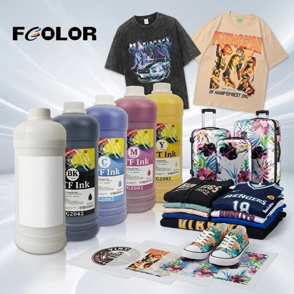 Fcolor High Quality PET Film Printing Dtf Ink for L1800 I3200 DX600 4720 Dtf Printer
