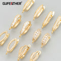 MC85  Jewelry Accessories18k Gold Rhodium Platednickel Freecopperzirconcharmsclasp Hooksfindings & Components10pcs/lot