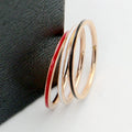Female Superior Sense Stainless Steel Dripping Ring Simple Temperament Fold Wear Light Luxury Niche Joint Ring Trendy Style