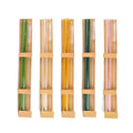 7 Colored Reusable Glass Drinking Straws Environmentally Friendly Straws With Cleaning Brush Included