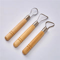 3pcs  Carved Sludge Shaper Ceramic Pottery Clay Trimming Big Loop Tools Set for Clay Modeling