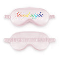 Double Sided Satin Silk Sleeping Eye Mask with Elastic Band Breathable Custom logo Travel Silk Sleep Eye Mask