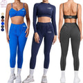 Wholesale Custom Logo Women Gym Fitness Yoga Set High Waist Pants Gym Training Yoga Sets