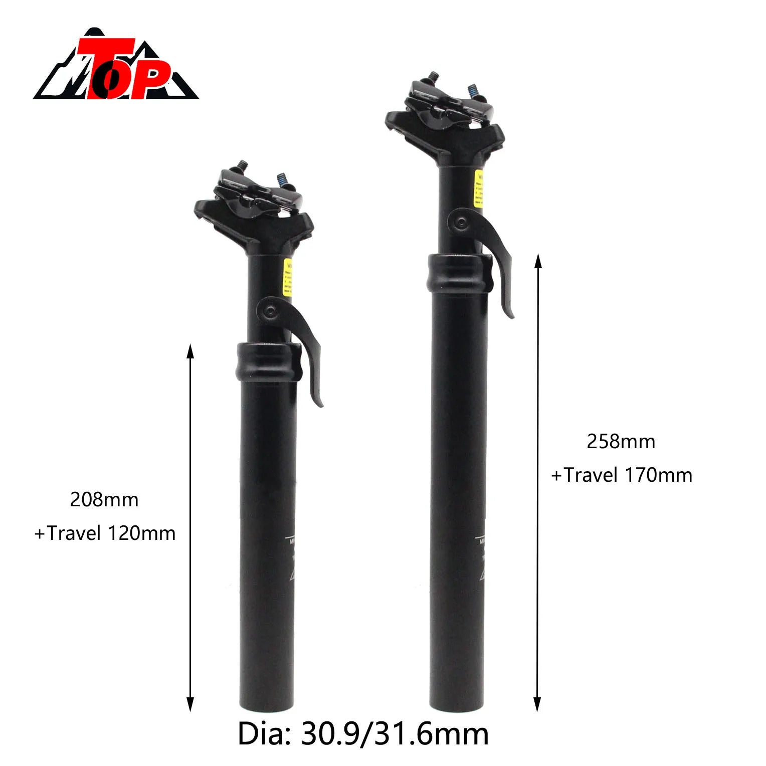 TOP-105 31.6 Aluminum Alloy Bicycle Seatpost Top 105 Integrated 30.9 Bike Seat Post Folding & Adjustable