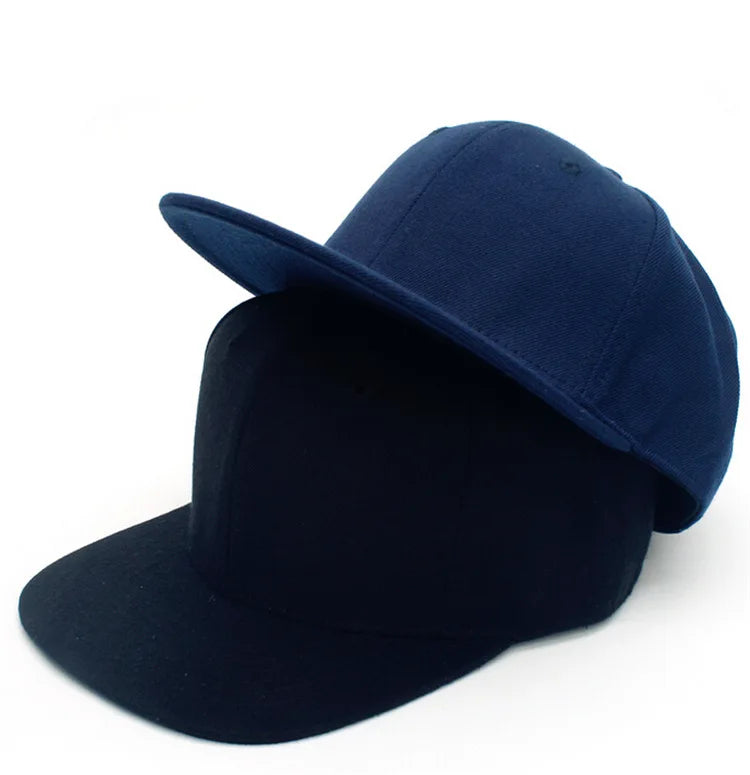 Wholesales Custom Cotton Plain Baseball Flat Hit Hop Snapbacks Hats Unisex Sports Hat
