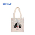 34 * 37cm BestSub Wholesale Custom Sublimation Blanks Champagne Glitter Tote Bag