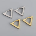 Geometric Triangle 925 Sterling Silver Hoop Earrings 18k Gold Plated Triangle Silver Hoop Huggie Earrings