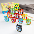 Lovely Wooden Owl Stacking and Counting Toy Educational Building Block for Kids Wood Toys