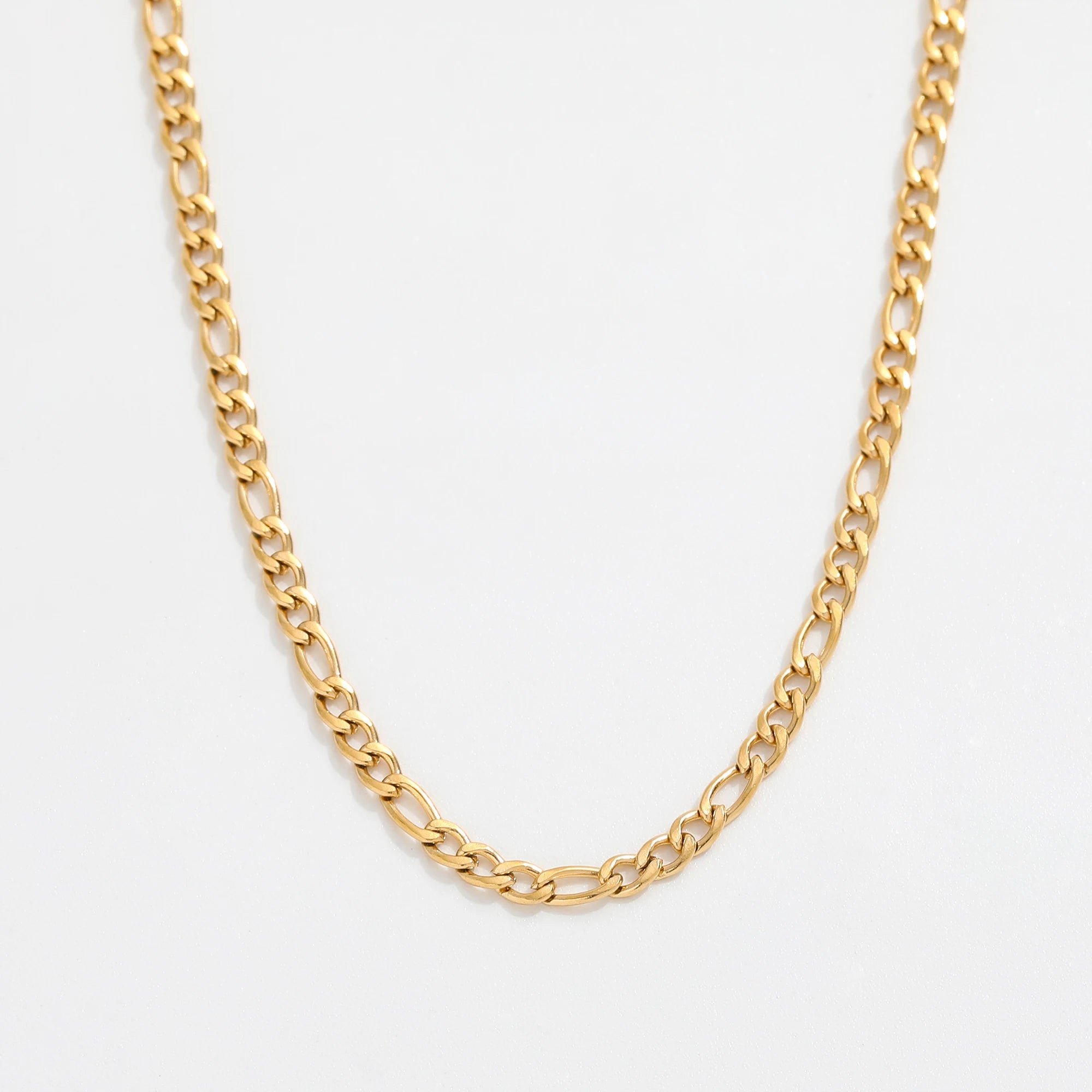 Fenny Wholesale PVD Plated Waterproof Classic Versatile Basic Fiargo Choke Chain Stainless Steel Necklace for Women