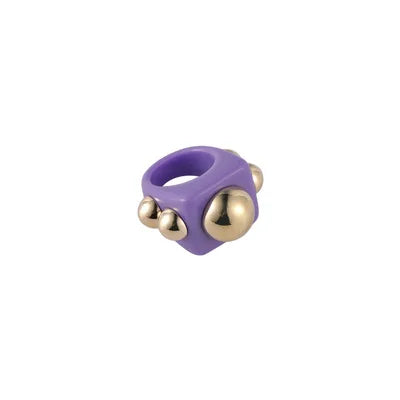 New Product Cute Candy Color Metal Acrylic Ring Fashion Personality Trendy Plastic Chunky Figure Rings for Women Girls Children