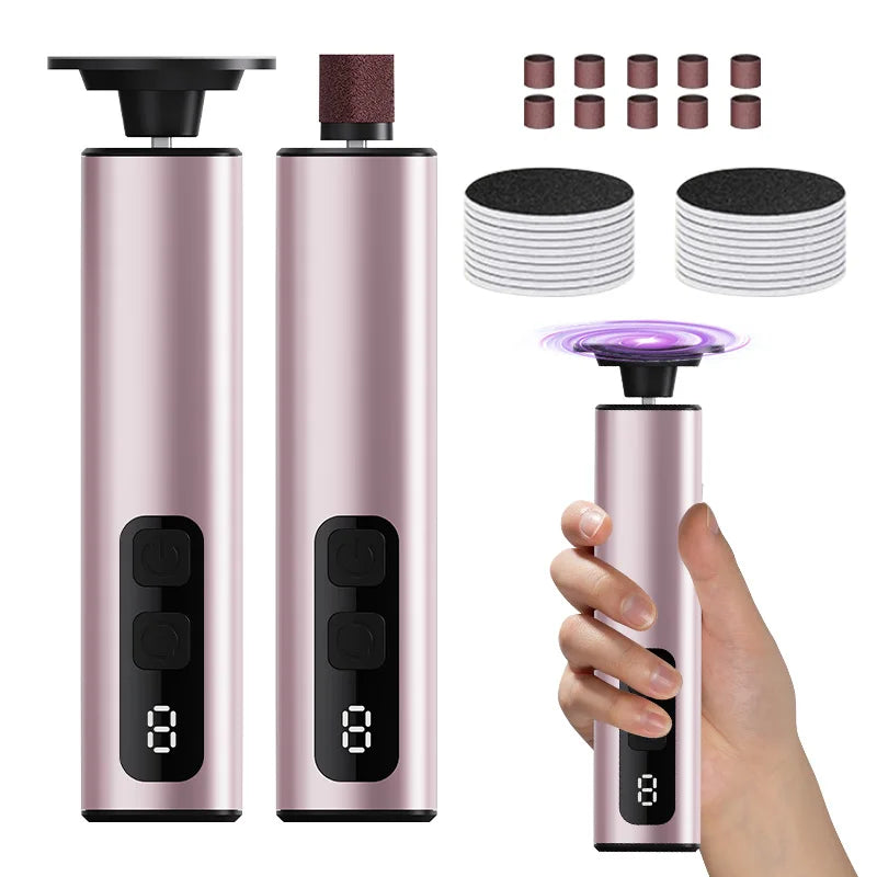 Professional Electric Foot File for Dead Skin 2 in 1 Rechargeable Portable Callus Remover Foot Grinder MegaBDM