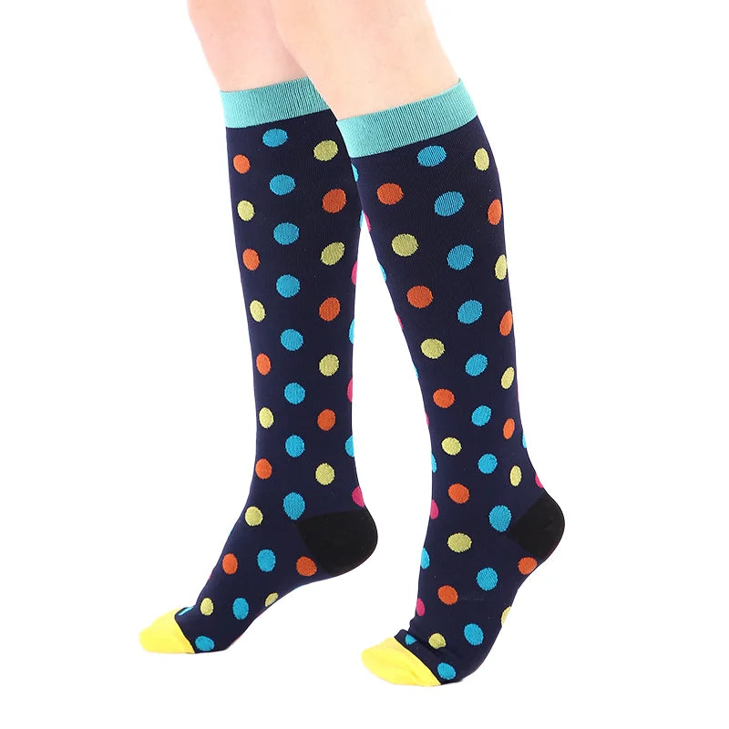 Men's Running Compression Socks High-Crew Knee High Ladies Sports Crew Compression Socks
