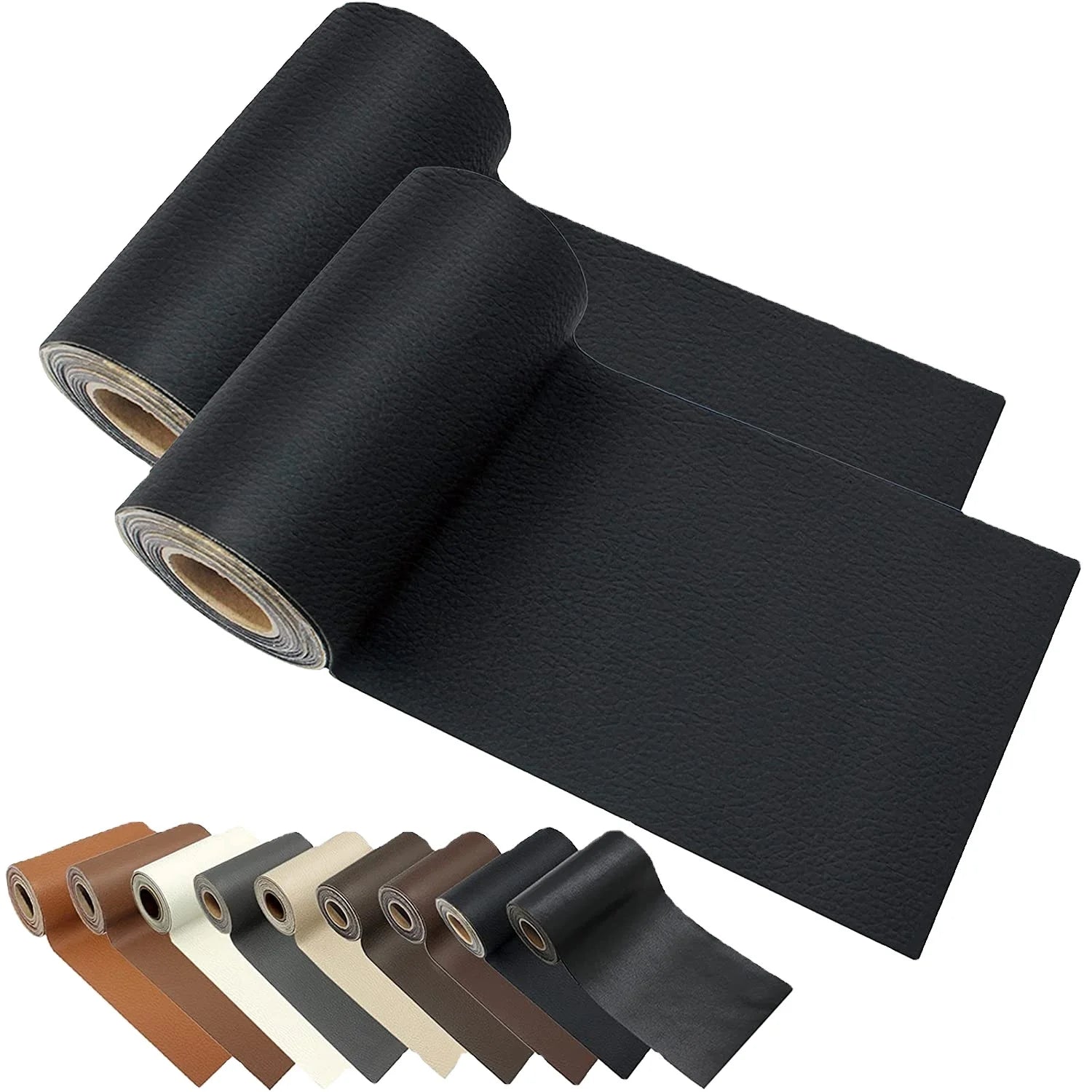 Furniture First Aid Patch Leather Patch DIY Black Self-Adhesive Leather Repair Tape for Sofa Car Seats Handbags Bed Home