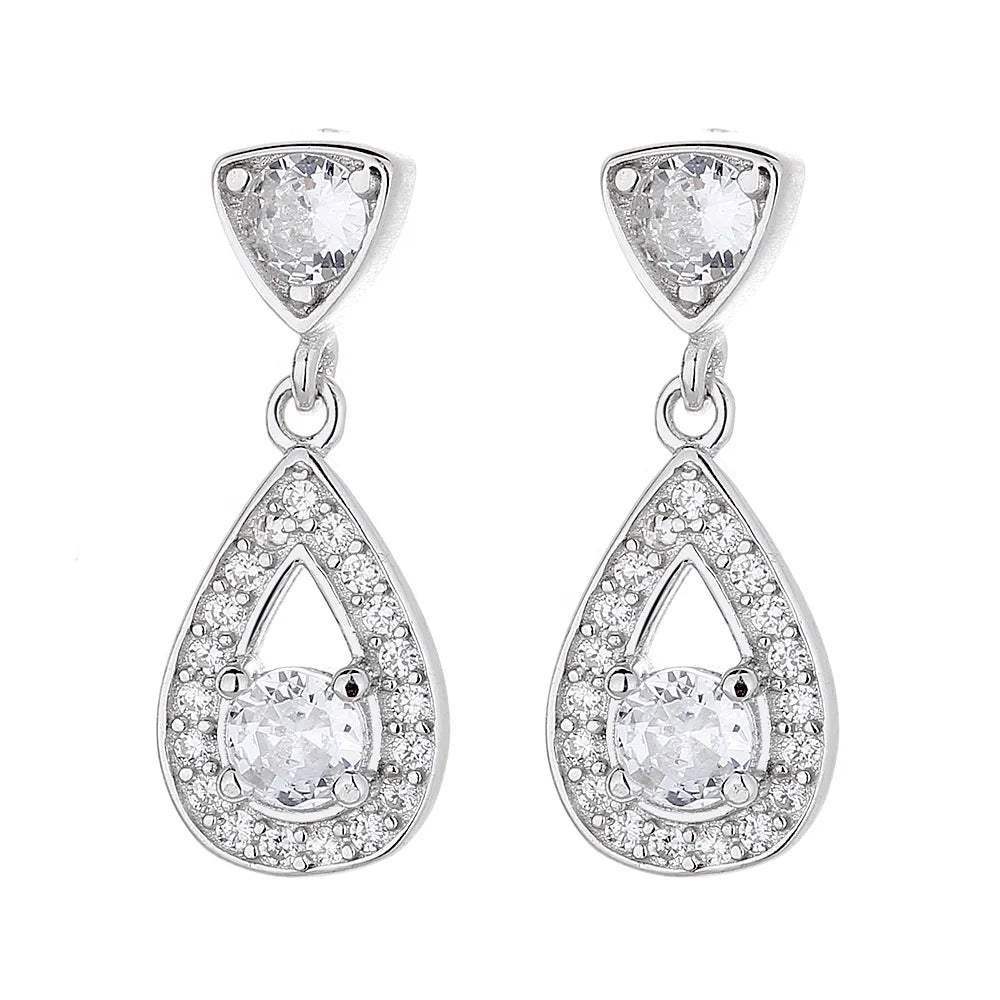 2023 Fashion Jewelry Water Drop 925 Silver Stud Earrings for Women Simple Trendy Earrings