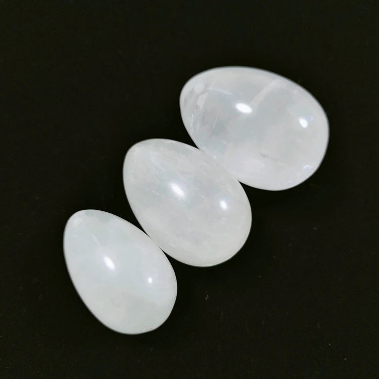 Huiying Best Selling Jade Egg Natural Clear Quartz Yoni Egg Set Stone Crafts