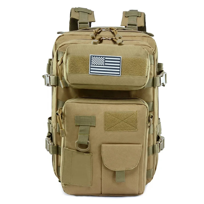 LUPU Fashionable Outdoor Waterproof Molle Tactical Backpack Detachable Shoulder Bag Zipper Closure Polyester Internal Frame