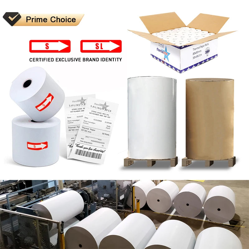 China Supply Roll Price Per Ton Roll Packing Paper 3 1/8 Thermal Paper Roll for Cash Receipt Machine Thermal Paper Shipping