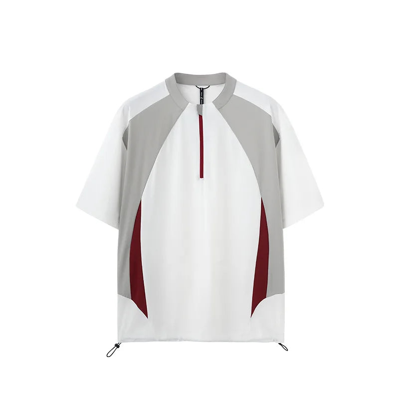 Custom Men's Summer T-shirt High Impact Breathable Light Weight Contrasting Colors Round Neck Men T-Shirt