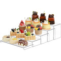 5-Pcs Modern Clear Acrylic Cupcake Stands Large Square Display Stands for Vendor Events for Figures Jewelry Toys Perfume Showing