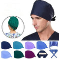 Free Size Adjustment Nose Cap Breathable Cotton Doctor Nurse Turban Scrub Cap Custom Logo Unisex Solid Surgical Cap