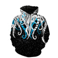 Fitspi Octopus 3d Digital Printing Men's Women's Pullover Loose Leisure Pullover Hoodie Loose Baseball Uniform