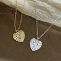 Women Classic Design Fashion Jewelry 925 Sterling Silver Claw Setting Zircon Heart Pendant Necklace