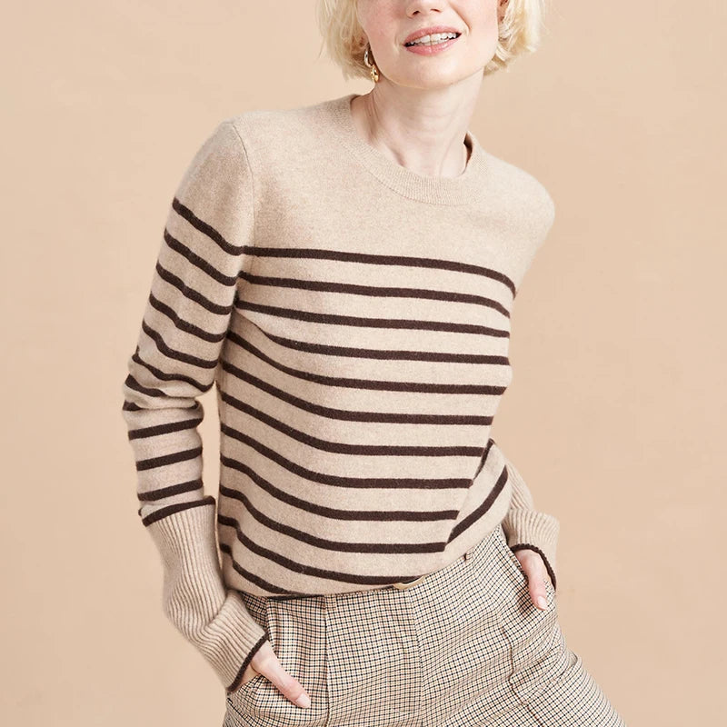 Custom Women's Winter Casual Thick Chunky Knit Wool/Cashmere Pullover Sweater