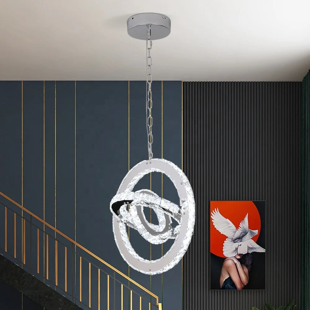Living Room Modern Silver Chandeliers Pendant Lights Kitchen Island Dining Table