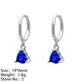 Fashion Trendy 925 Sterling Silver Hoops Jewelry Heart Earrings Gold Plated Statement Earrings