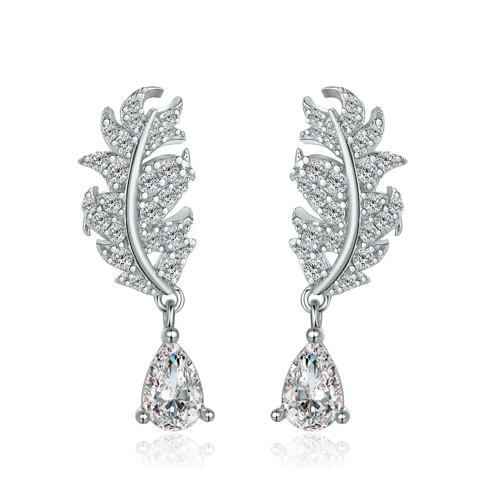 Wholesale Fine Gemstone Jewelry Earring Fashion 925 Sterling Silver Geometric Cubic Zircon Lab Diamond Women Stud Earrings
