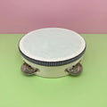 6"Natural Wooden Drum Rattles Tambourine 6 Inch Tambourine Wooden Material Handheld Drum Playing for Church Party Wedding