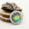 Promotional Gifts Spinning Key Holder Custom Printing Logo Metal Design Rotatable Key Chain With Epoxy Dome Key Ring