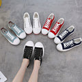 2026 Summer New Plus Size Casual Women's Shoes Round Toe Thick Bottom Lace up Low Top Canvas Shoes