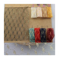 F508 Luxury Wedding Veil Dress Tulle Fabric Polyester Golden Dots Jacquard Mesh Tulle Fabric for Bride