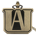 Japan Anime Bronze Steampunk Vintage Quartz Pocket Watch Locket Pendant Timepiece With Chain for Kids Cosplay Gift