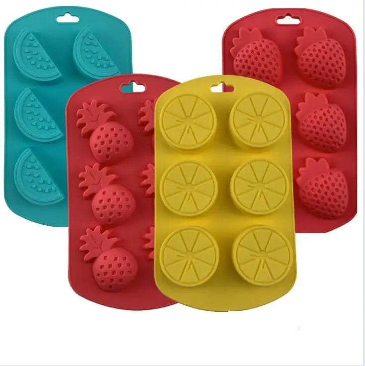 Pineapple Orange Watermelon Strawberry Summer Fruit Ice Mold for Jelly Fondant Soap Gummy Cake Cupcake Topper Decoration