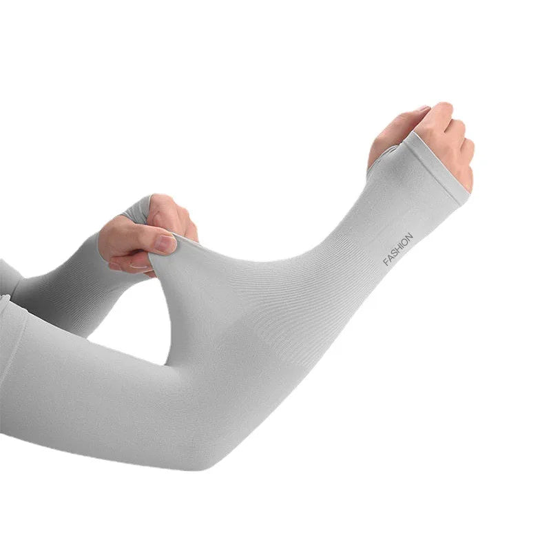 Sun Long Sleeves UV Protection Cooling Arm Sleeves-Thumb Hole Sun Sleeves Cover for Running Cycling Biking