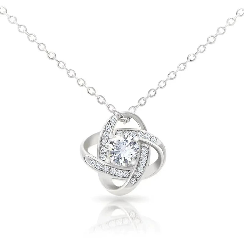 Hot Selling White Gold Plated Diamond Four Clover Pendant Necklace Crystals Pendant Diamond Necklaces for Mom Gift