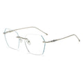 8275 Custom Rimless Metal Frame Anti-blue Light Eyeglasses Eyewear Women Fashion Frameless Optical Eye Glasses